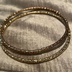 2 bangles Bronze and Gold 3”